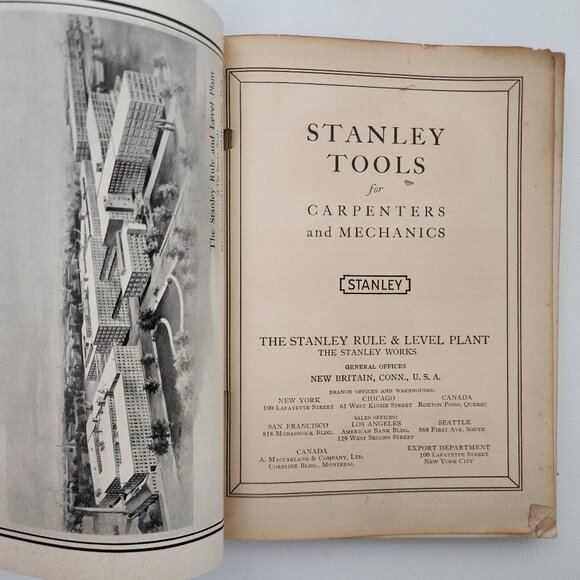 STANLEY TOOLS Catalogue No34A July 1936Ed for CARPENTERS & MECHANICS - Picture 2 of 7